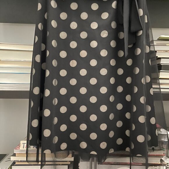 strapless polka dot midi dress - Picture 5 of 5